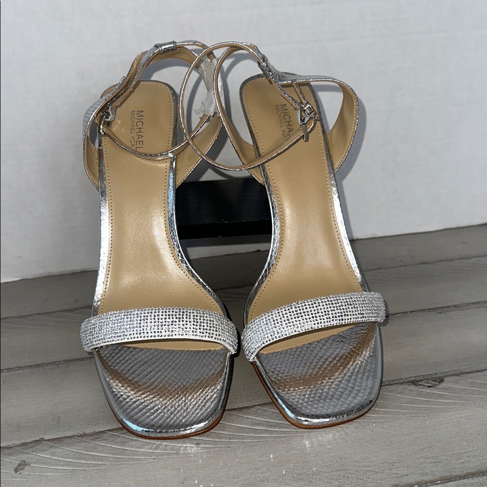 Michael‎ Kors Shimmering Silver Sandals